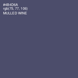 #4B4D6A - Mulled Wine Color Image